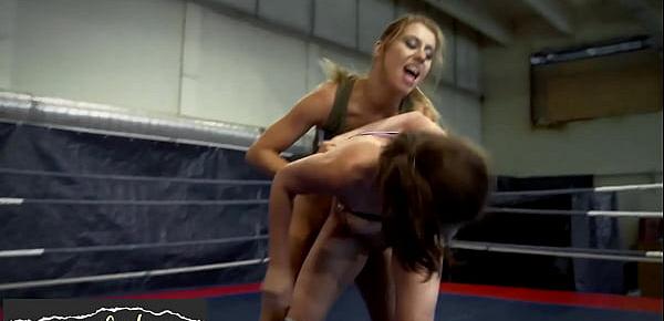  Bigtits lesbian pussylicked after wrestling